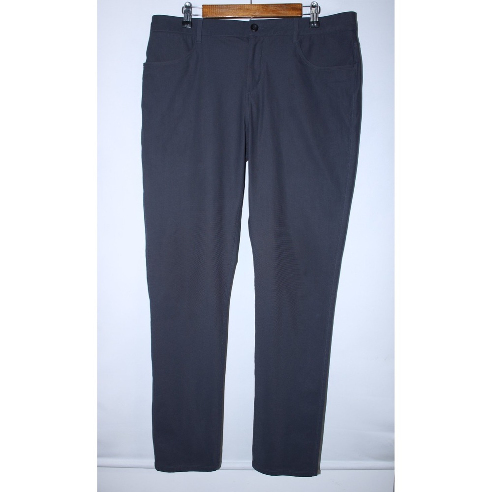 Vuori Men's Size 34 Long Gray Stretchy 33.5" Inseam Meta Pants S #V430-L
